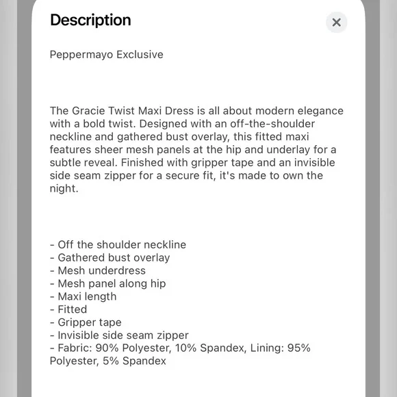 New Peppermayo black lace maxi dress - Picture 6 of 6